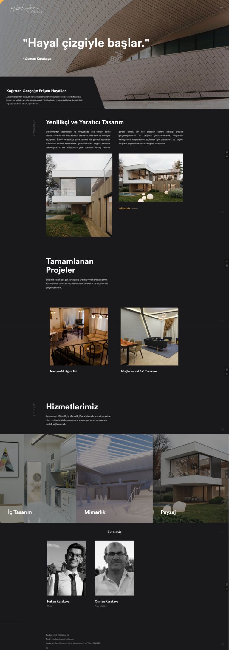 mimarlık web sitesi tasarım